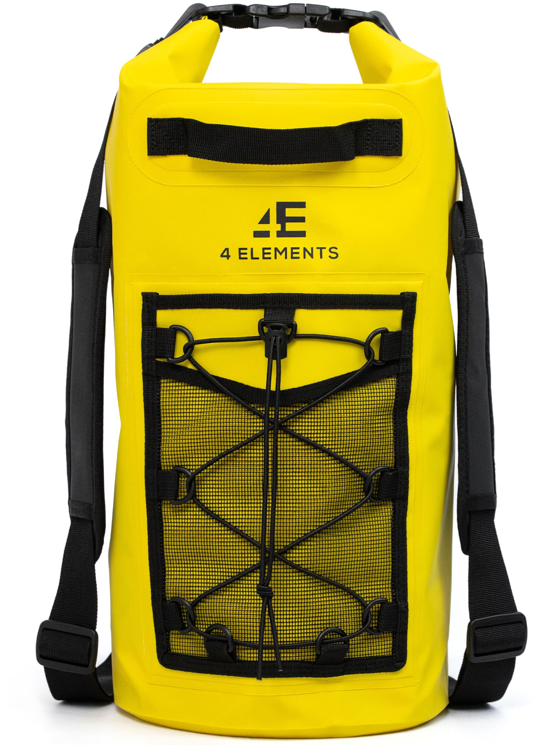 Telsa Uk Unisex Yellow 4 Elements - Waterproof Bag And Dry Bag Roll Top Waterproof Rucksack, Wet Bag & Hiking, Waters Sports Or Camping Bag, 20L Drybag (Yellow)