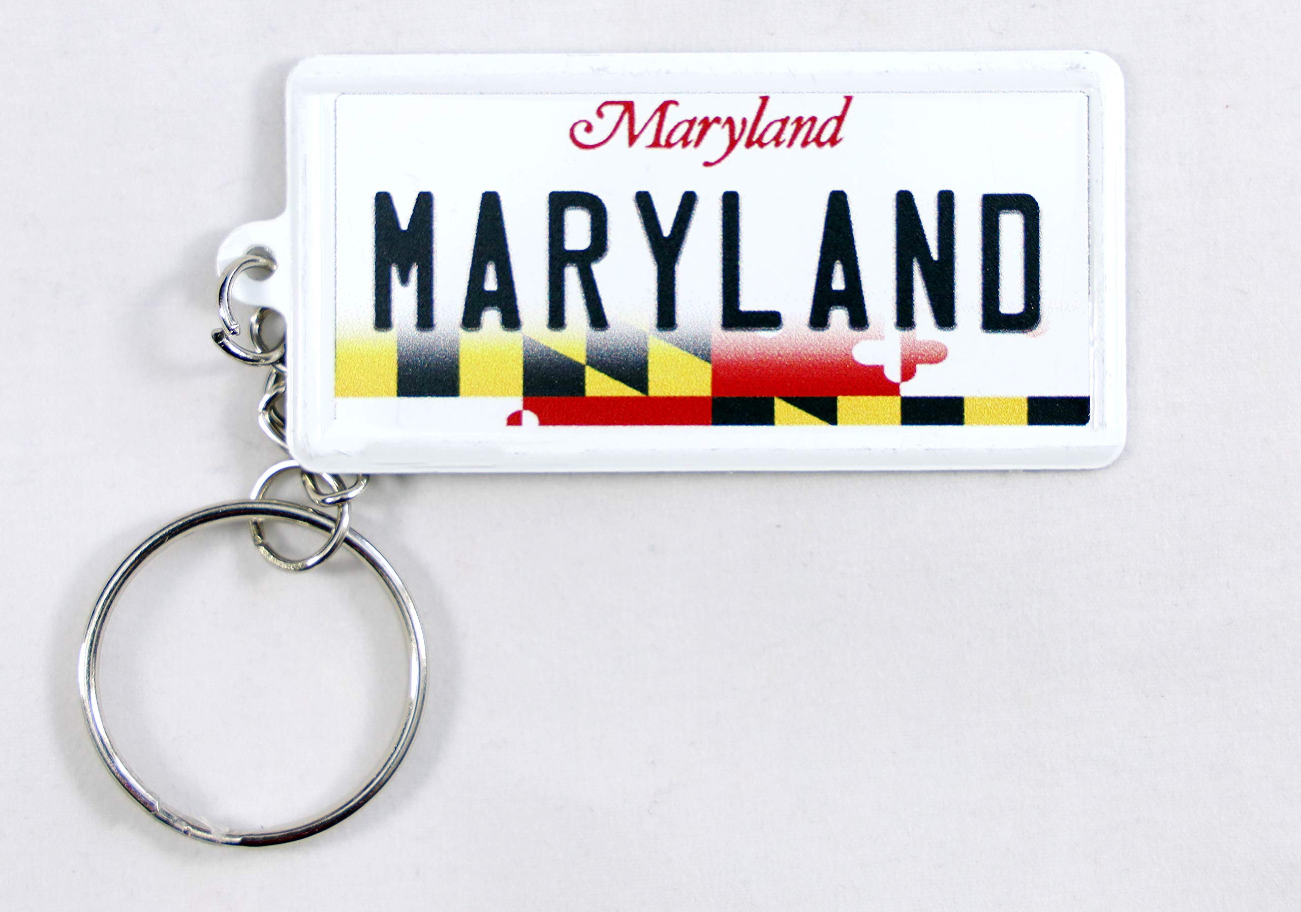 Portachiavi Souvenir Maryland In Alluminio Ultra Sottile - Targa Rettangolare 6,3 Cm, Da Collezione - 5