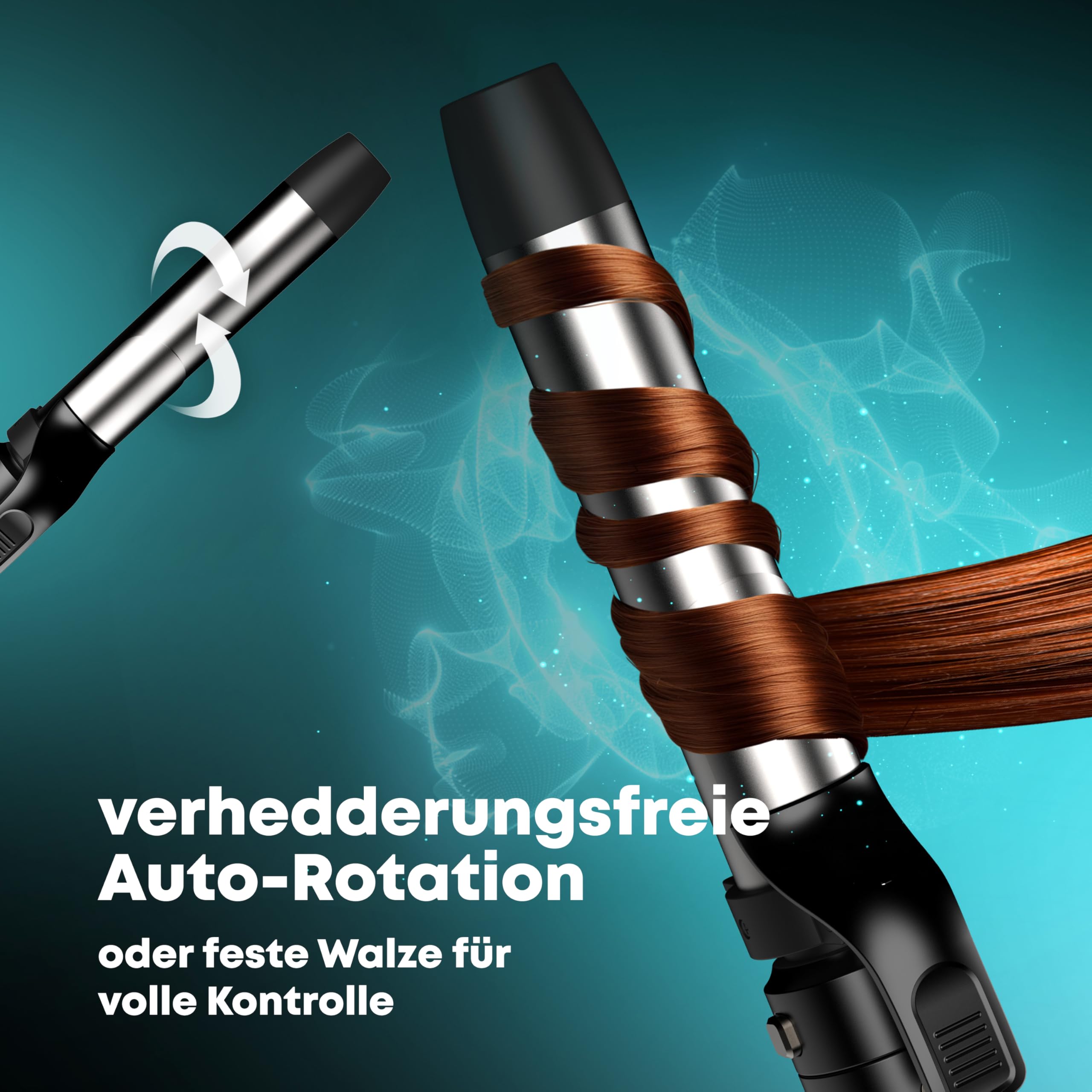 REVAMP Multi Style Revolve Lockenstab 3-in-1 - Automatisch Rotierend | 38 mm Lockenbürste, 32 mm und 19 mm Aufsatz, Multi-Styler, Volumen, Sanfte Wellen, Locken