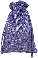 Vista 7 de TheDisplayGuys - Paquete de 12 bolsas de regalo de arpillera natural de 4 x 6 pulgadas con cordón (marrón natural, pequeña) para recuerdos