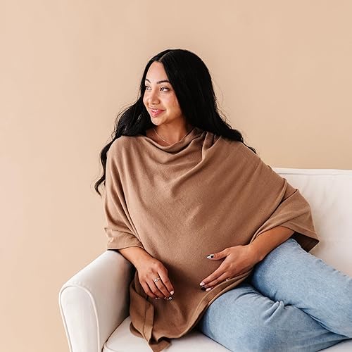 Miniatura 3 de MakeMake Organics Pareo de lactancia de punto transpirable para lactancia materna Suave certificado GOTS algodón orgánico cubierta para lactancia