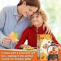 Vista 14 de Globos de Nieve de Navidad, Farol de Agua de Navidad con Carruaje e Iglesia Azul, Música y Temporizador de 6 Horas, Faroles Iluminados con Cable