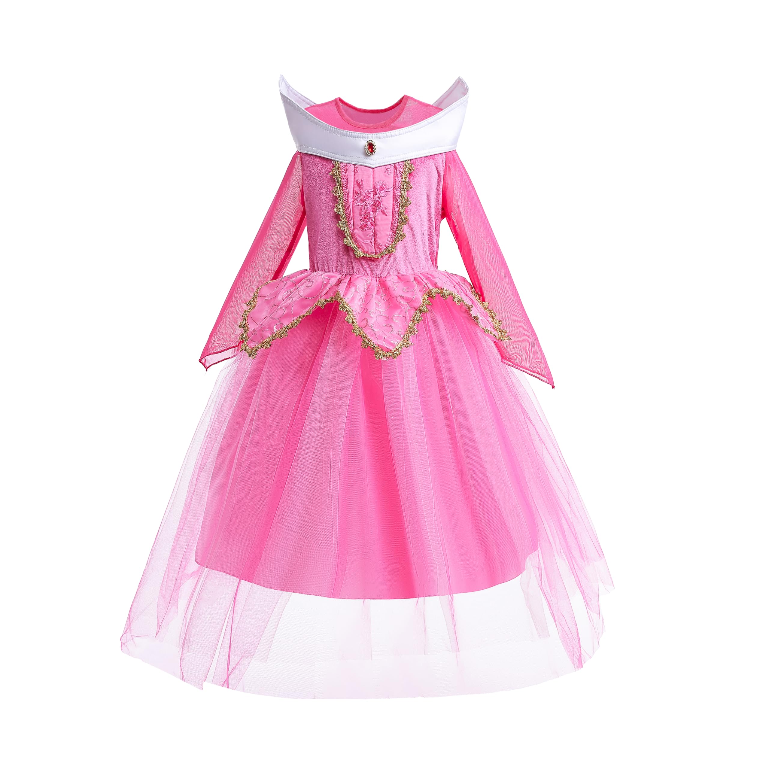 Dressy Daisy Beauty Princess Costume Dress Up Toddler Little Girls Halloween Birthday Party Fancy Ball Gown