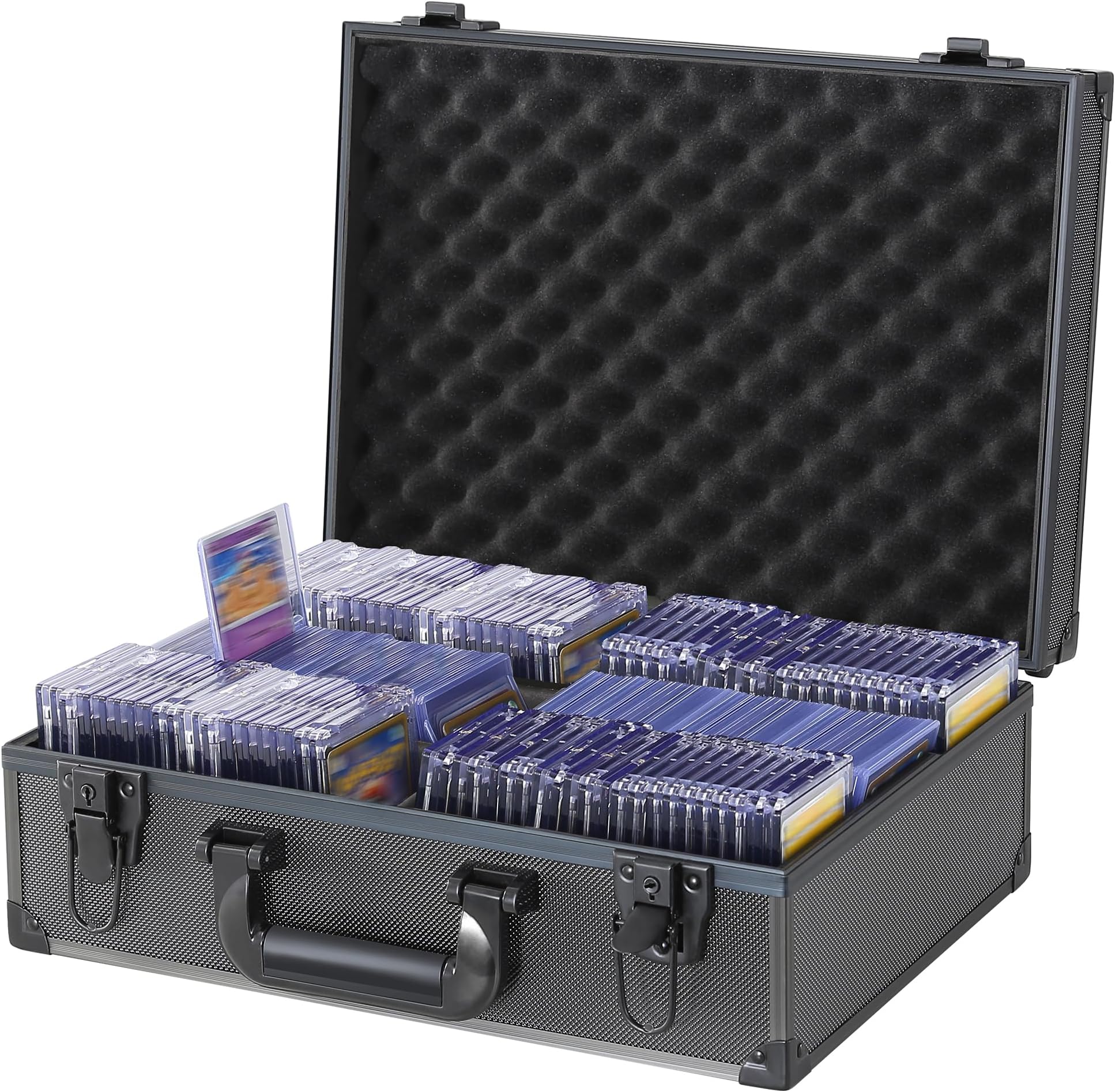 TCGUARD Toploader Storage Box for 3"*4" 35PT Toploaders, Waterproof, Anti-skid, Card Storage Box with Dividers, Fits Trading Cards and Sports Cards (Holds 600+ Toploaders)