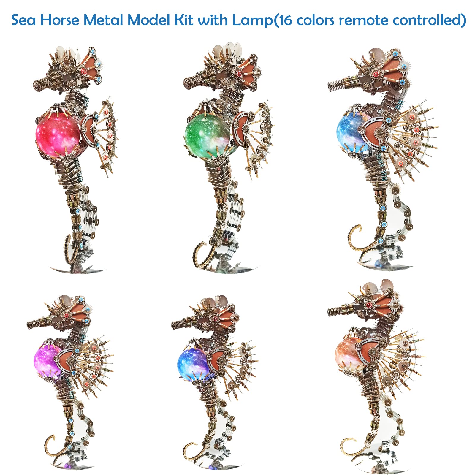 Amazon | KonHaovF 3Dメタルパズル タツノオトシゴ ランプ付き 大人用