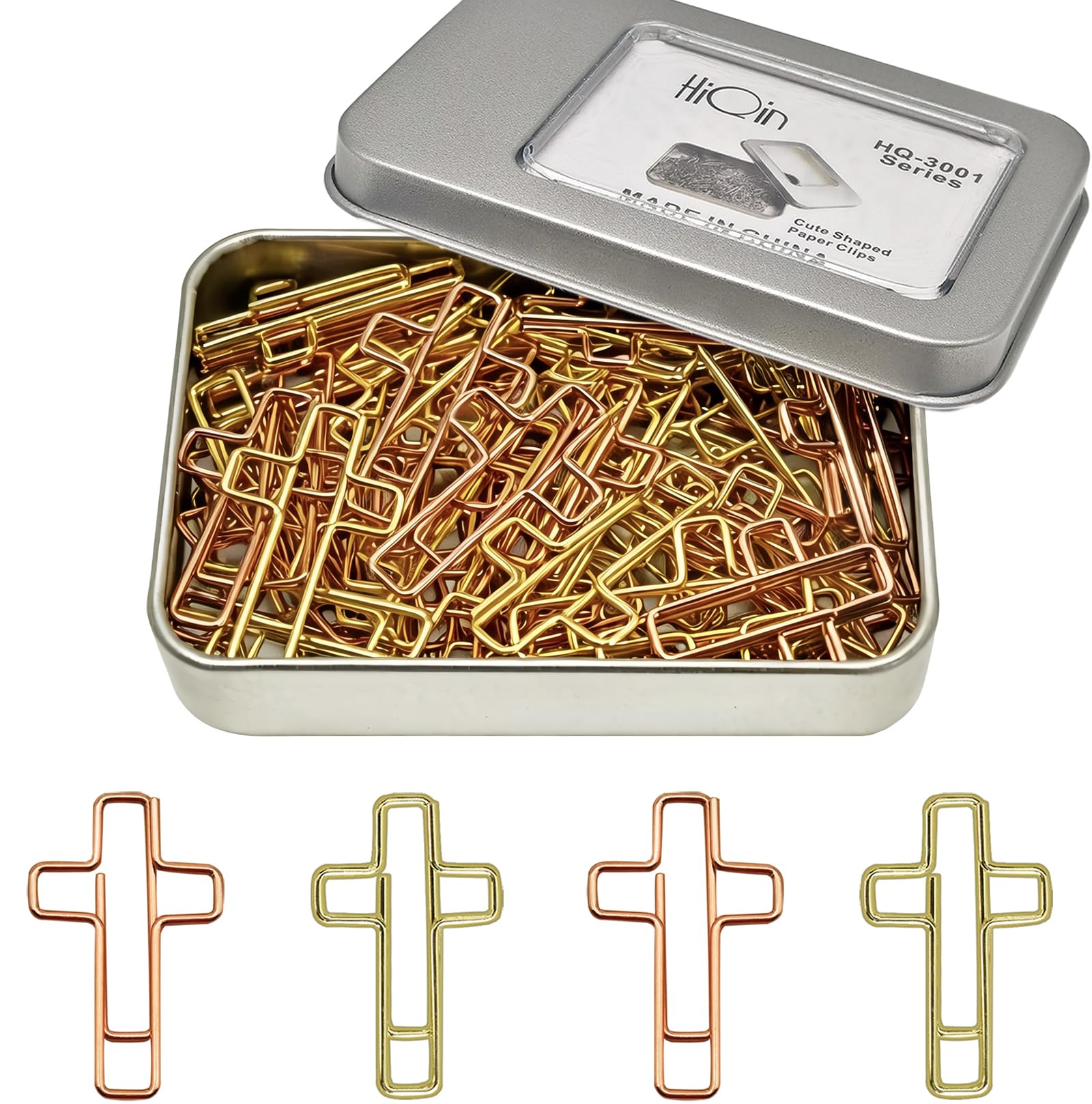 50 Stück Kreuz-Büroklammern für Bibelstudium, Bibelzubehör, christliches Lesezeichen, Geschenkidee | 50 Stück Kreuz-Büroklammern für Bibelstudium und Journaling, vielseitig für Zuhause und Büro