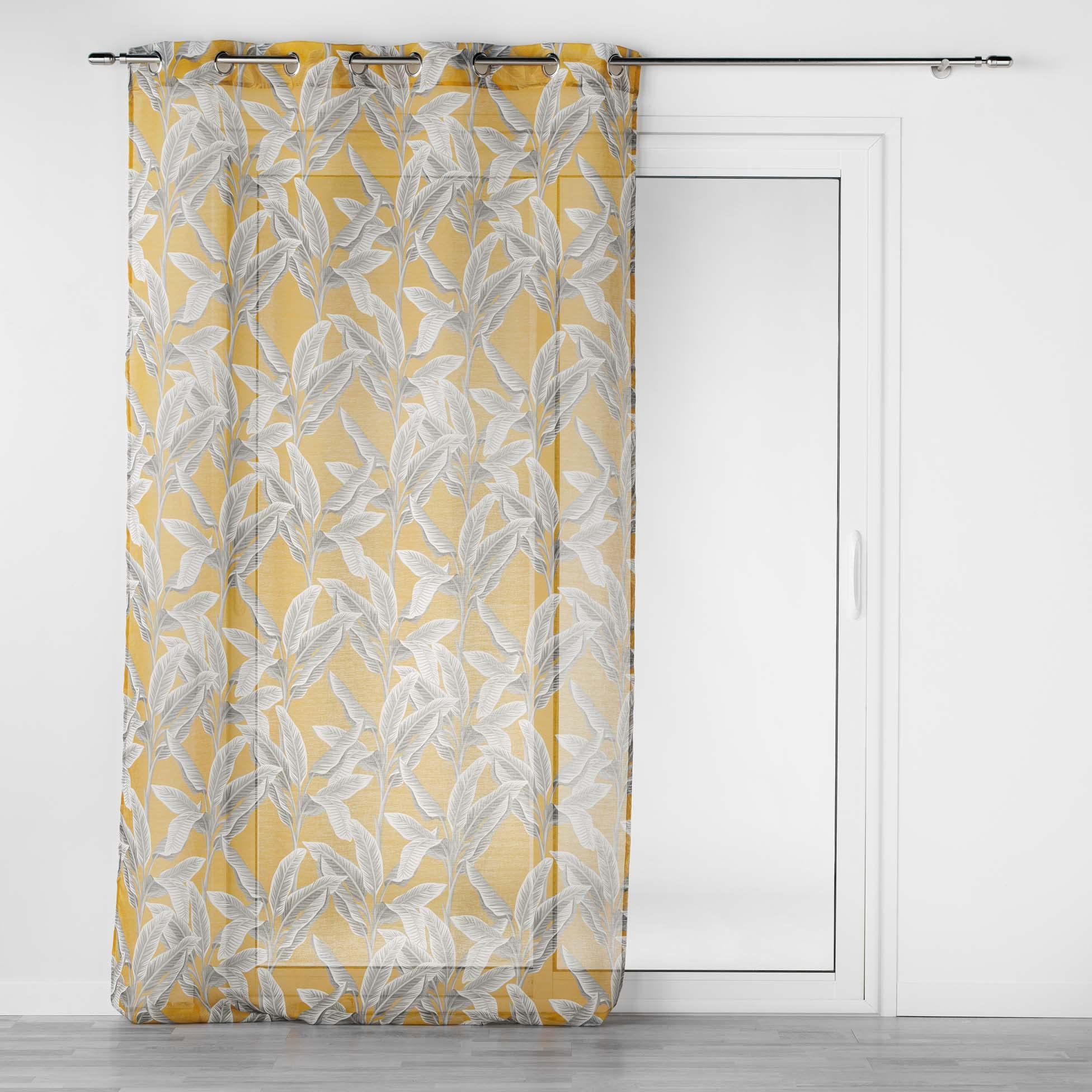 Voilage à Œillets Douceur D'Intérieur 140x240cm - Voile Sablé Imprimé, Installation Facile