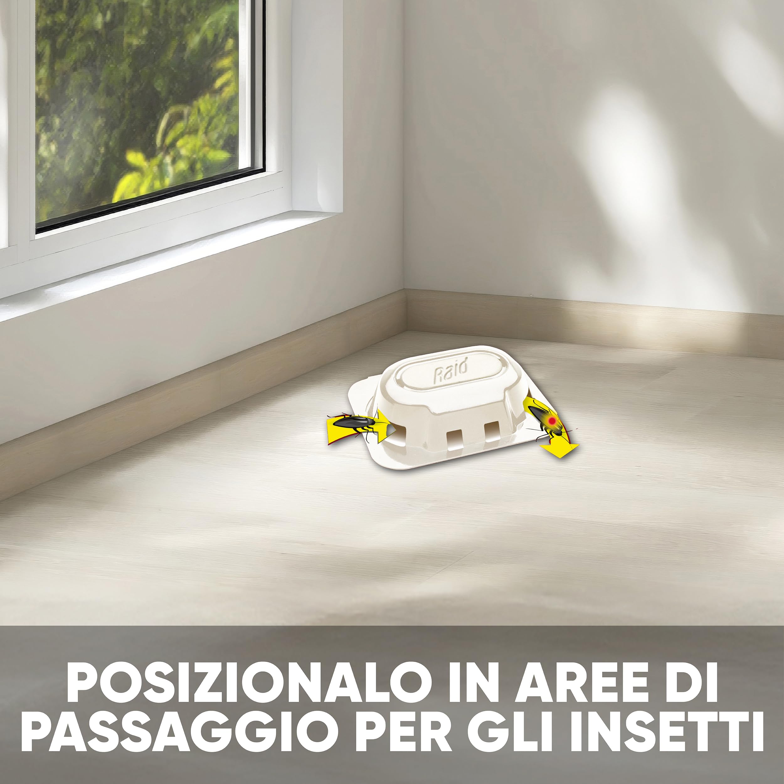 Raid Esca Scarafaggi Insetticida Inodore 3 Mesi 6 Pezzi