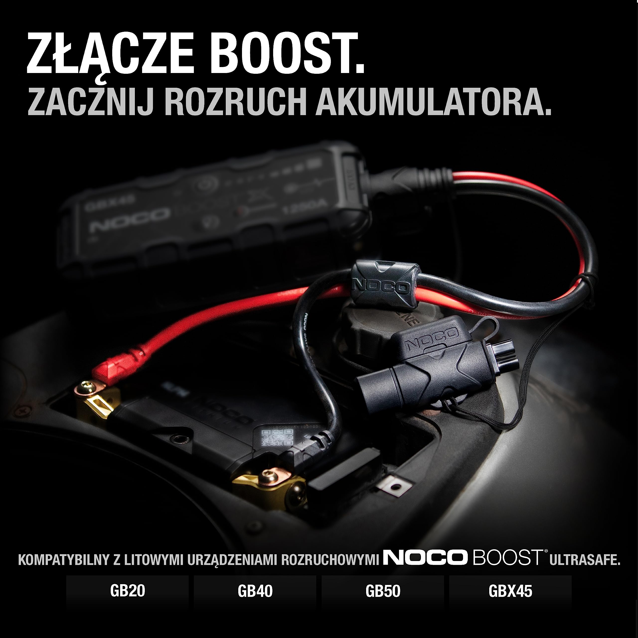 NOCO GBC007 przedłużacz 470 mm X-Connect adapter do GB20 GB40 GB50 lithium Boost UltraSafe Starter