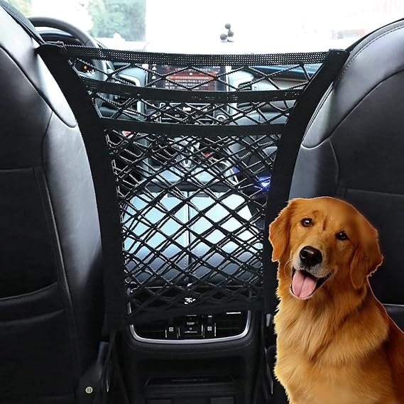 Dog Car Net Barrier Pet Barrier with with 4 Car Pack Hooks