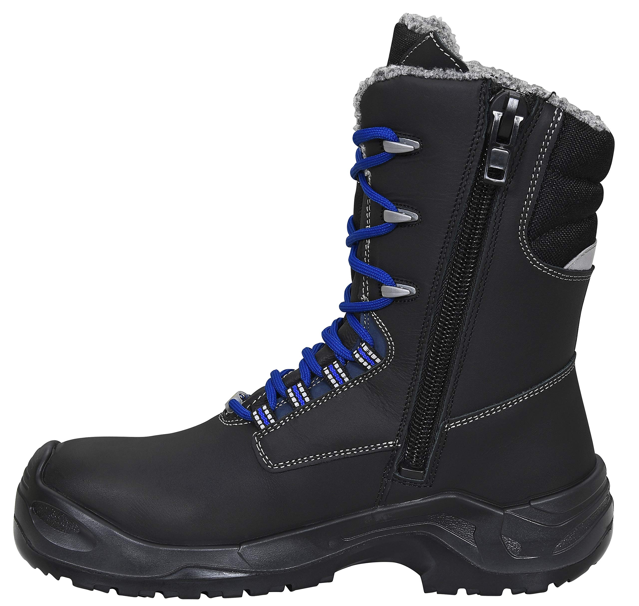 ELTEN Sicherheitsschuhe Jonte High ESD S3 CI, Damen und Herren, Leder/Textil, Kunststoffkappe (Leichter als Stahlkappe), robust 42, Schwarz-Grau