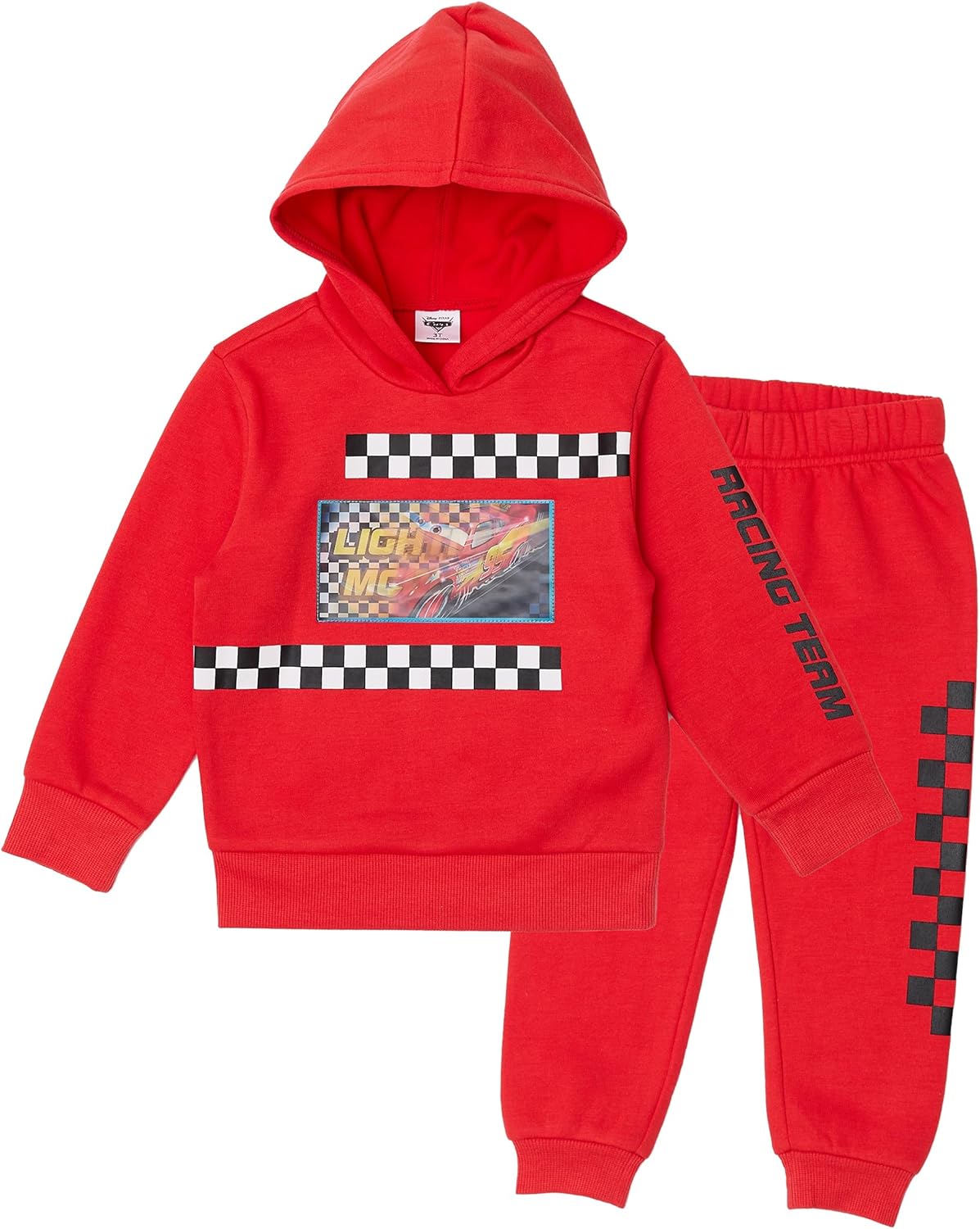 Disney Pixar Cars Boys’ Lenticular Hoodie and Jogger Pants Set, 2-Piece Lightning McQueen Outfit