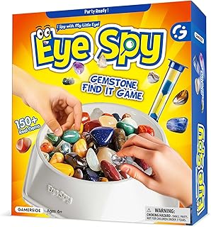 Gamerside Rocks for Kids - 150+ Rock Collection Gemstones for Kids, with Interactive Family Bingo Board Games, Educational STEM Learning Toys Science Kits for Boys & Girls Ages 6+