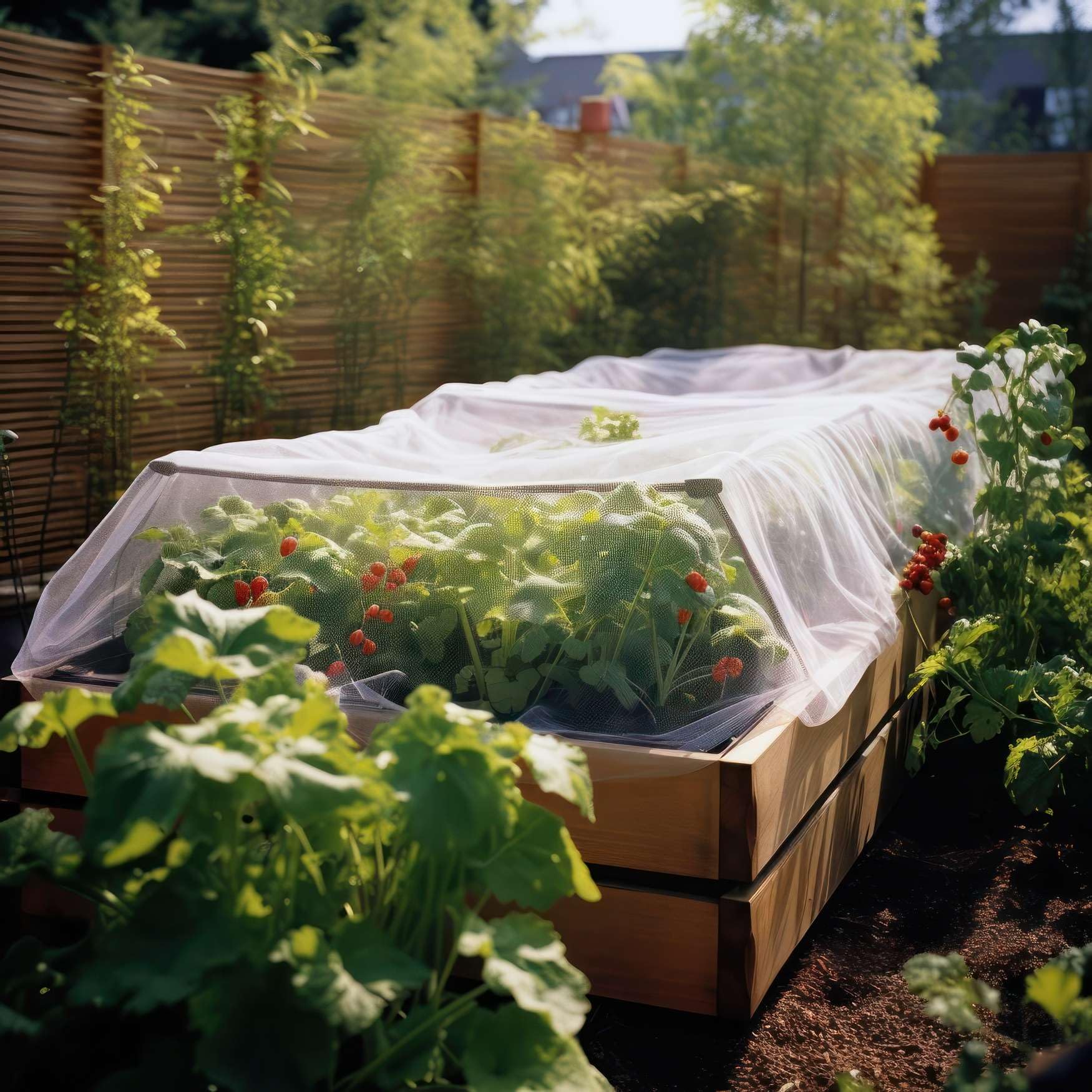 Rete Per Insetti da Giardino 3x3 Metri | Tessuto a Maglia Bianca di Diverse Dimensioni, Zanzariera Per la Protezione di Frutta e Verdura | Barriera Insetti Per Fragole, More e Piante di Bacche