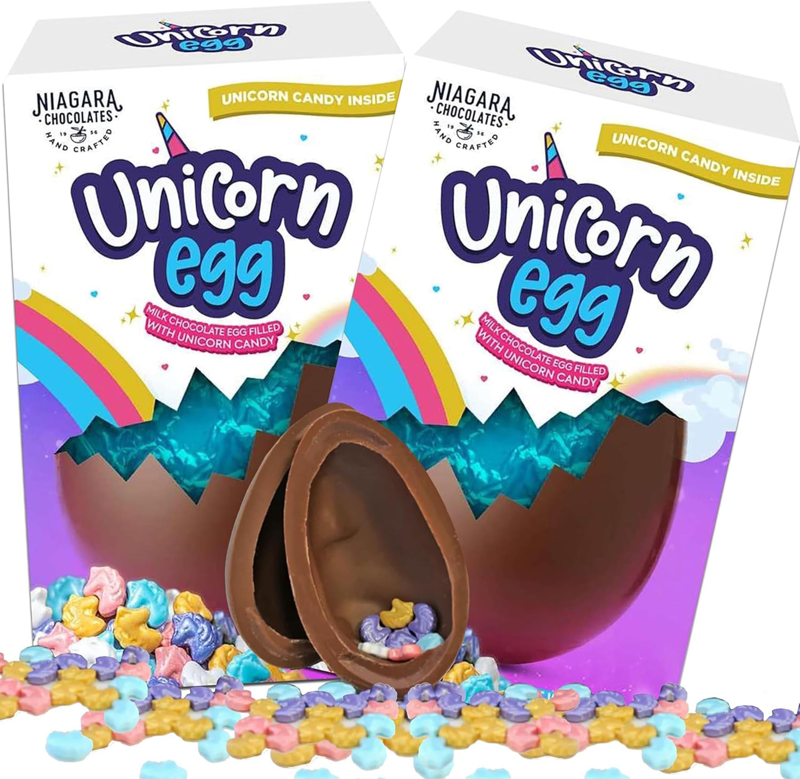 Unicorn Chocolate Egg Christmas Gifts | Milk Chocolate Dinosaur Surprise Egg| Holiday Chocolate Gifts for Kids (Unicorn Surprise Egg)