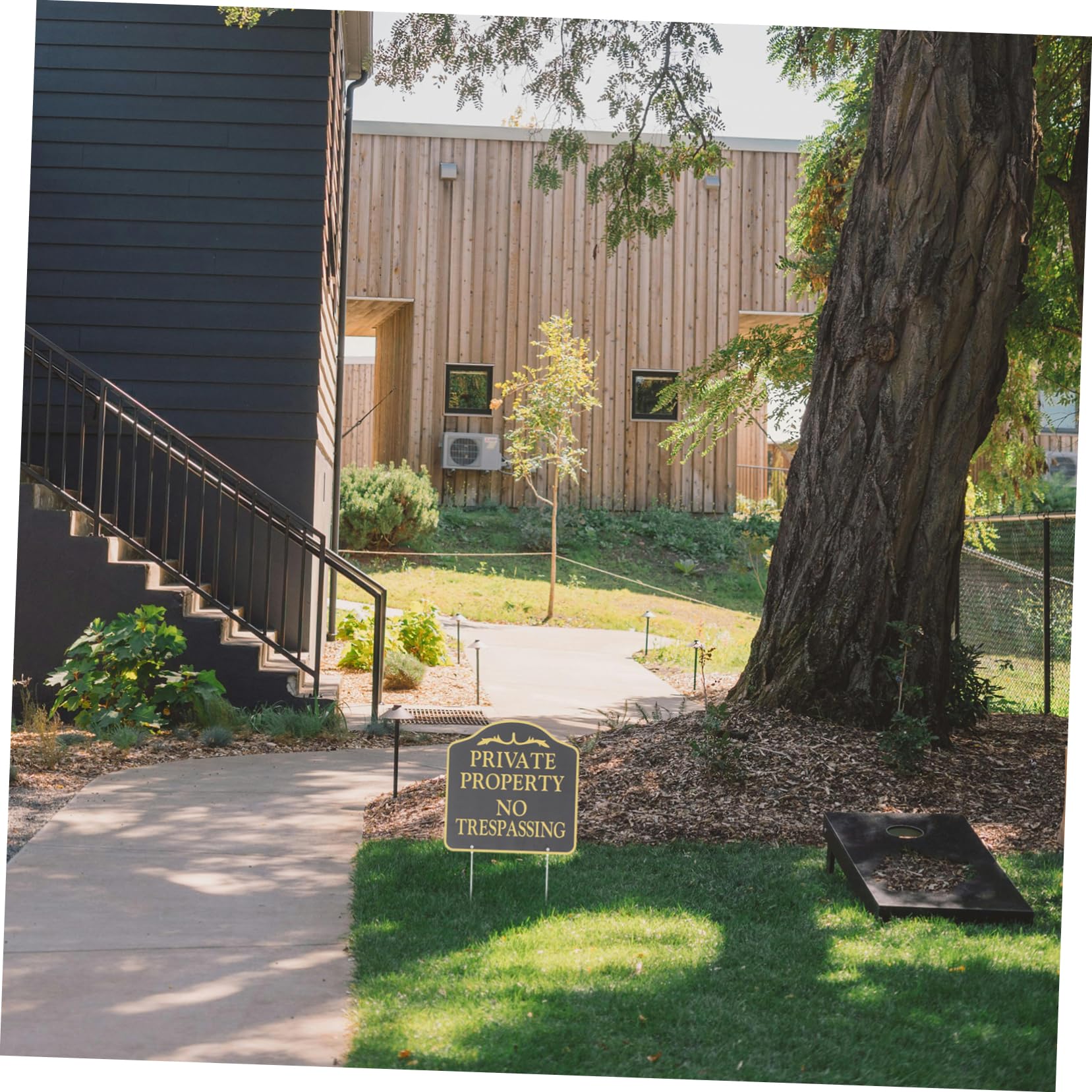 Toyvian Pannello Di Proprietà Privata Vietato Entrare Con Picchetto Pannello Di Sicurezza Esterno Resistente Alle Intemperie Per Giardino Casa E Pascolo Previene I Visitatori