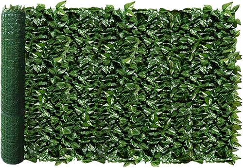 Windscreen4less - Valla decorativa de hojas de hiedra artificial. Pantalla de la valla decorativa