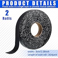 Vista 2 de Fabbay 2 rollos de cinta de relleno de grietas de asfalto para reparación de entradas y sellador de grietas para asfalto, estacionamiento, techo