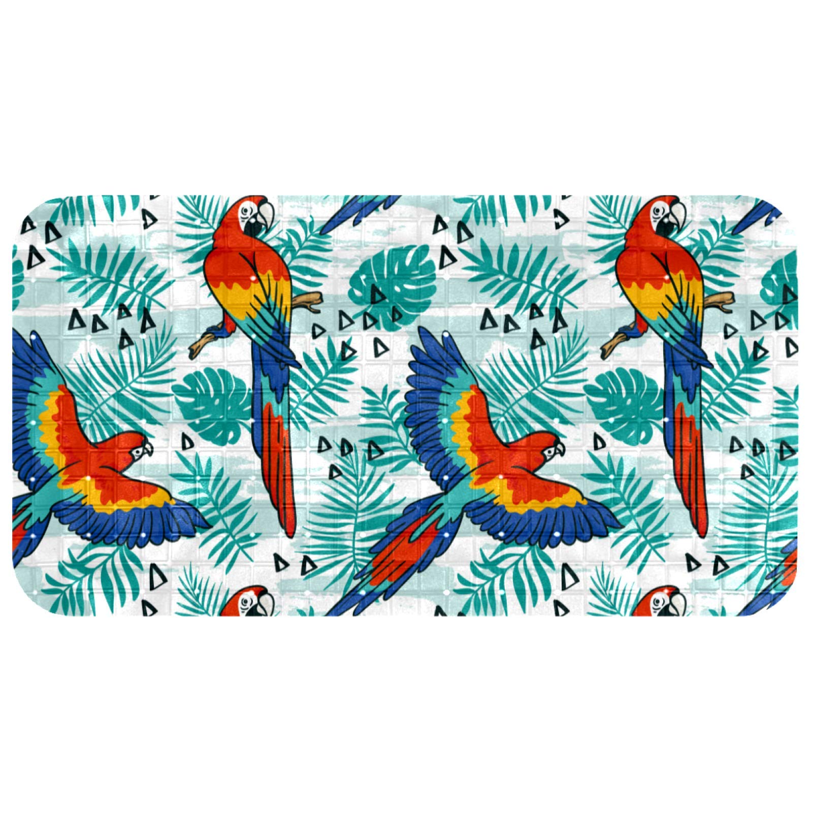 Tapis de bain antidérapant sans latex 67x37 cm pour sécuriser la baignoire familiale