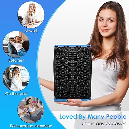 Miniatura 6 de Kdojacul Estirador de espalda para aliviar el dolor de espalda baja, dispositivo de agrietamiento de 3 niveles de soporte de espalda, soporte de