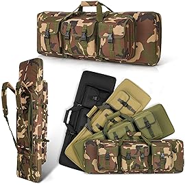 DULCE DOM 48 inch Double Case Soft Bag Gun Case, Perfect for Pistol Storage and Transportation, All Around Shooting Range Backpack, Indoor Outdoor
