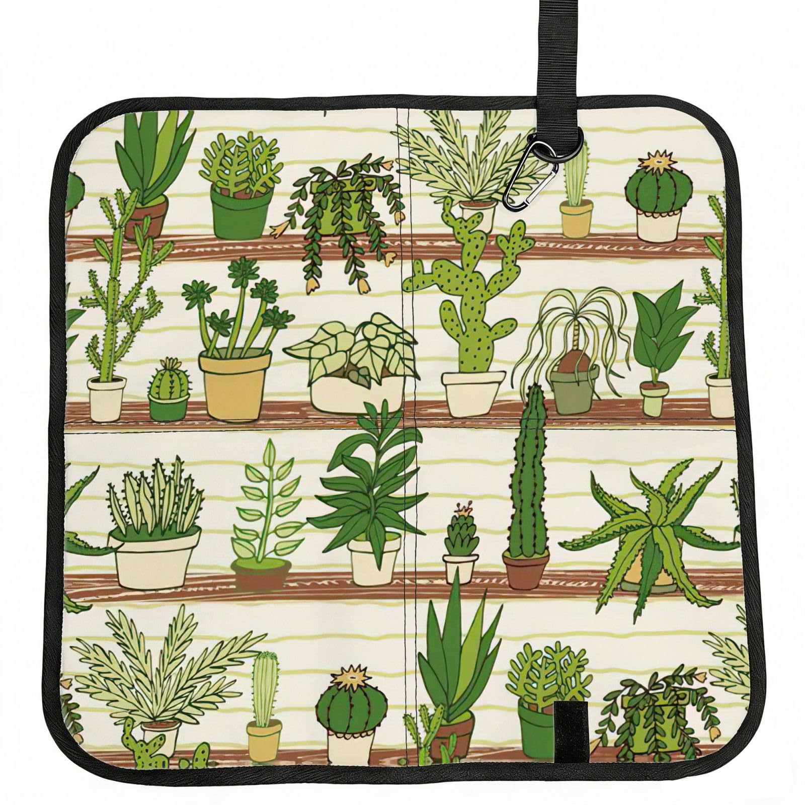 VCzsdff Cactus Tropical Plant Print Portable Seat Cushion Folding Bleacher Pad Compact Picnic Sitting Mat Polyester 40cm