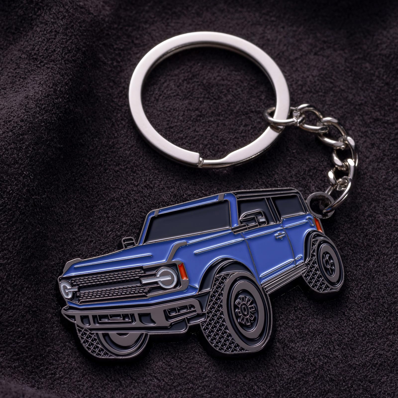 Bronco Keychain Metal Enamel Key Fob For Ford Bronco (2021-2024