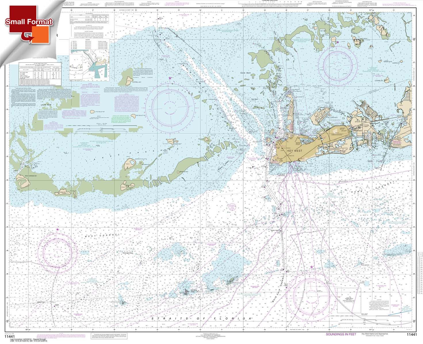 Paradise Cay Publications NOAA Chart 11441: Key West Harbor and Approaches
