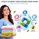 Tossit 5-in-1 Laundry Pods Fresh Bloom | Stain Fighter, Fabric Softener & Colour Protection | 1 Pod = 1 Wash for 6-8kg Loads | Top & Front Load gallery image