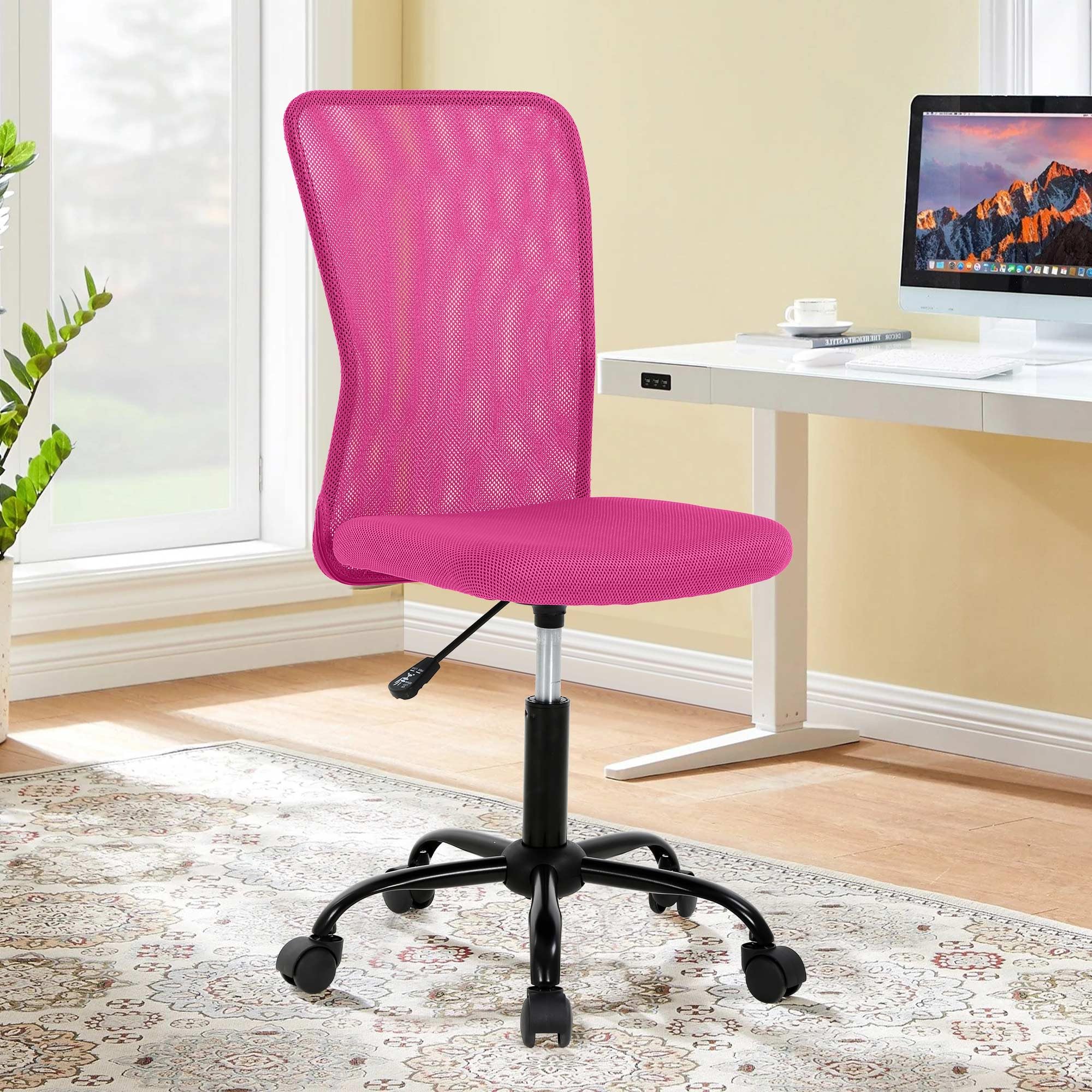 Office Chair Desk Chair Ergonomic Mesh Computer Chair with Back Support and Wheels for Home Office Mid-Back Adjustable