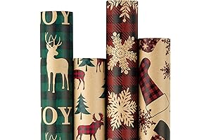 Gorgeous Burgundy and Green Plaid Gift Wrapping Paper Rolls