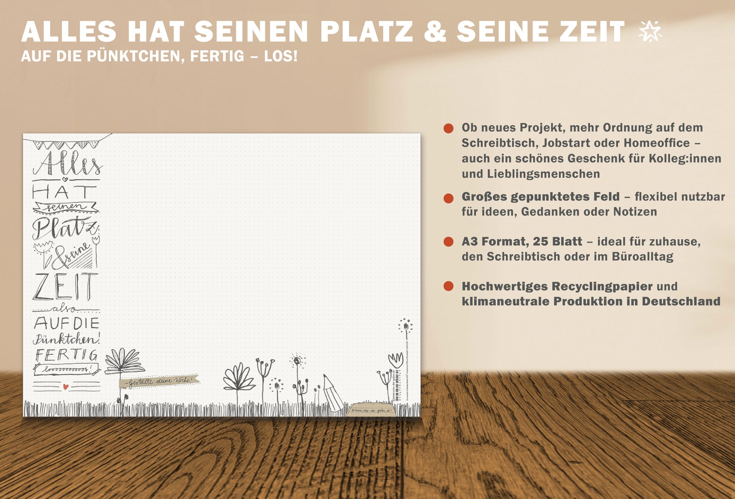 Individuelle Schreibunterlage recycelt gestalten Individuelle Schreibunterlage recycelt gestalten