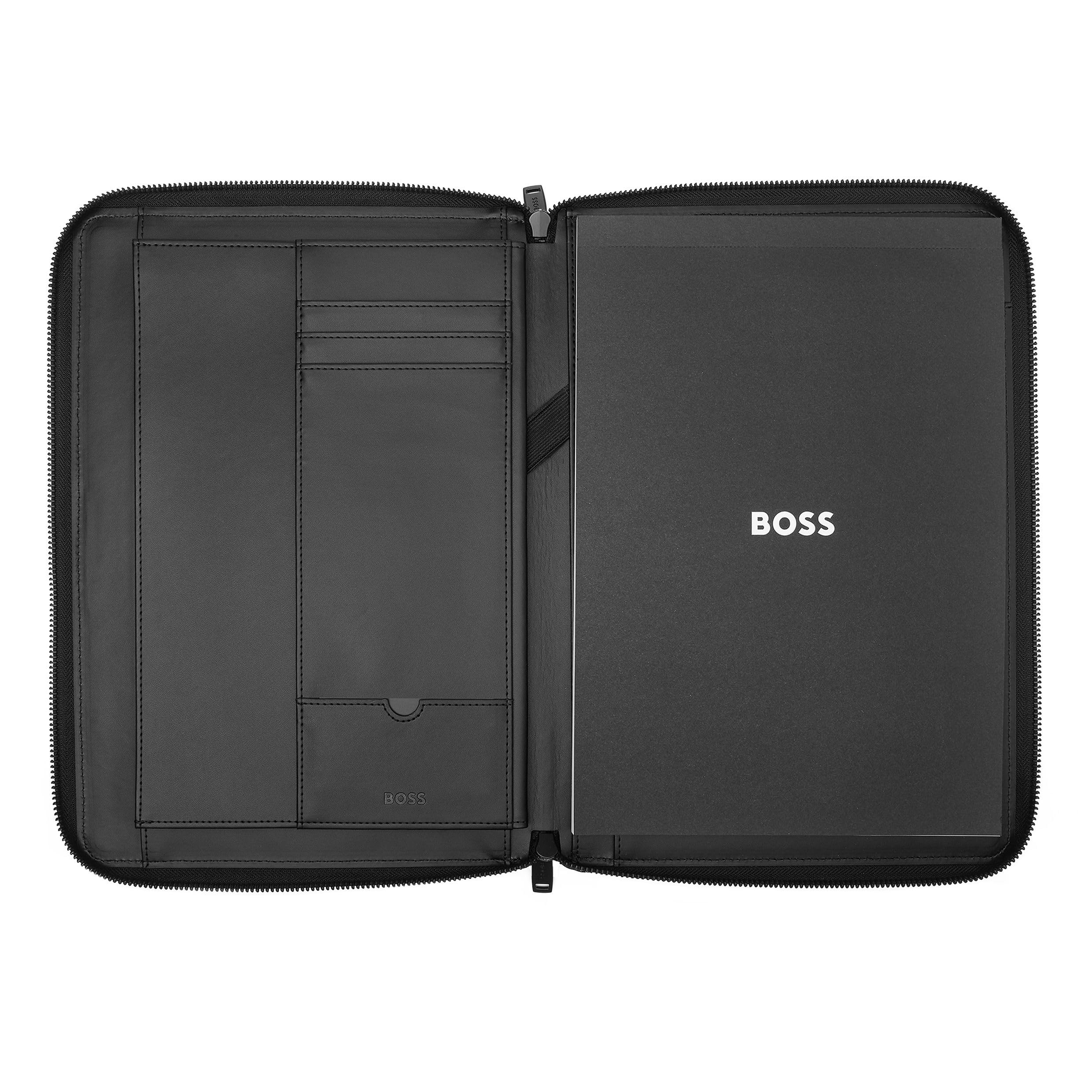 Hugo Boss Cartellina per conferenze Arche, formato A4, colore: nero