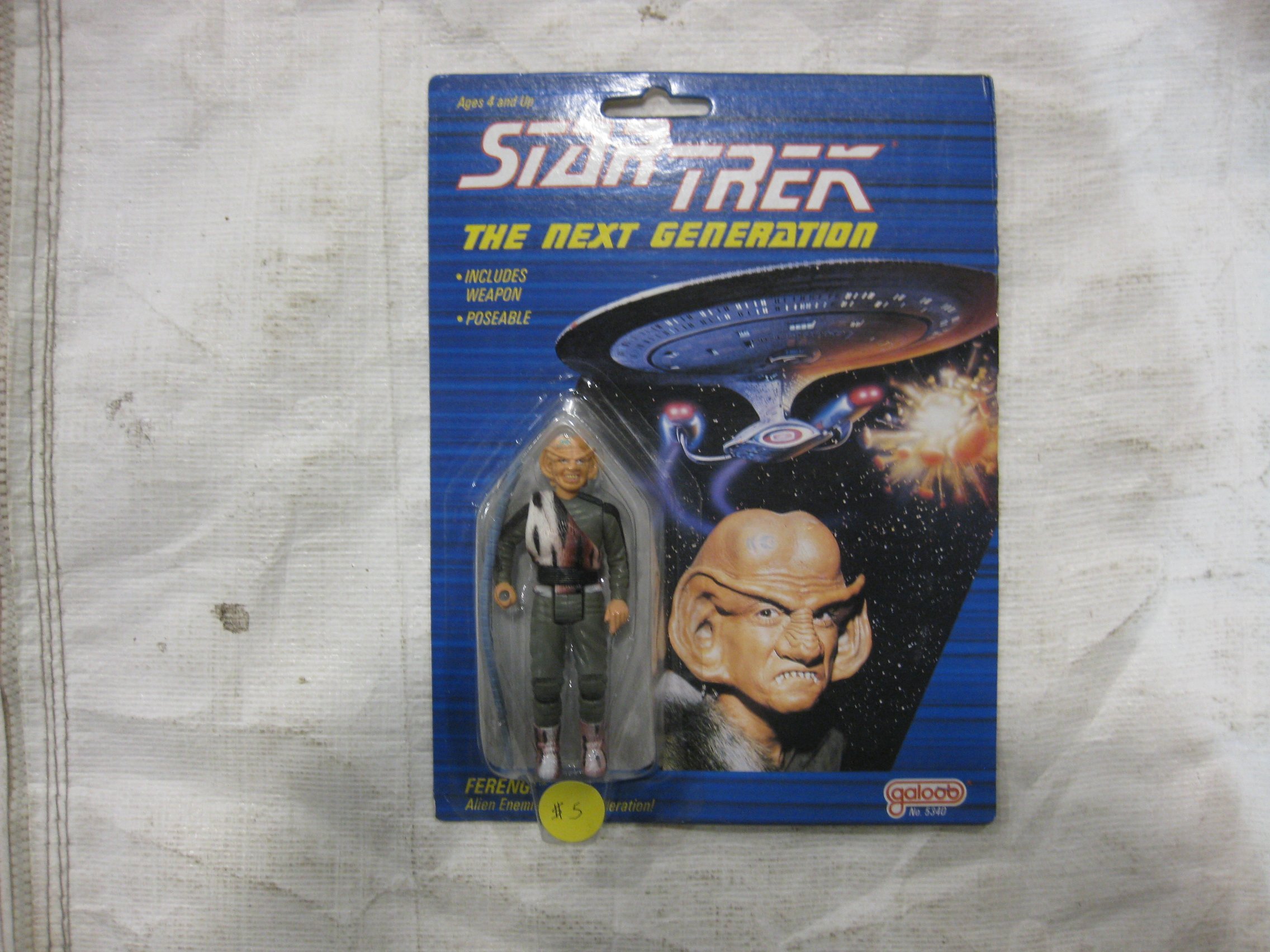 Galoob Star Trek The Next Generation Ferengi Poseeable Figure With Weapon From 1988
