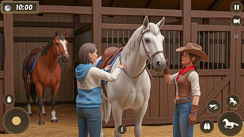 Cheval virtuel enceinte, vie animale, ville sauvage, course de chevaux, aventure, jeux de survie animale – vue 4