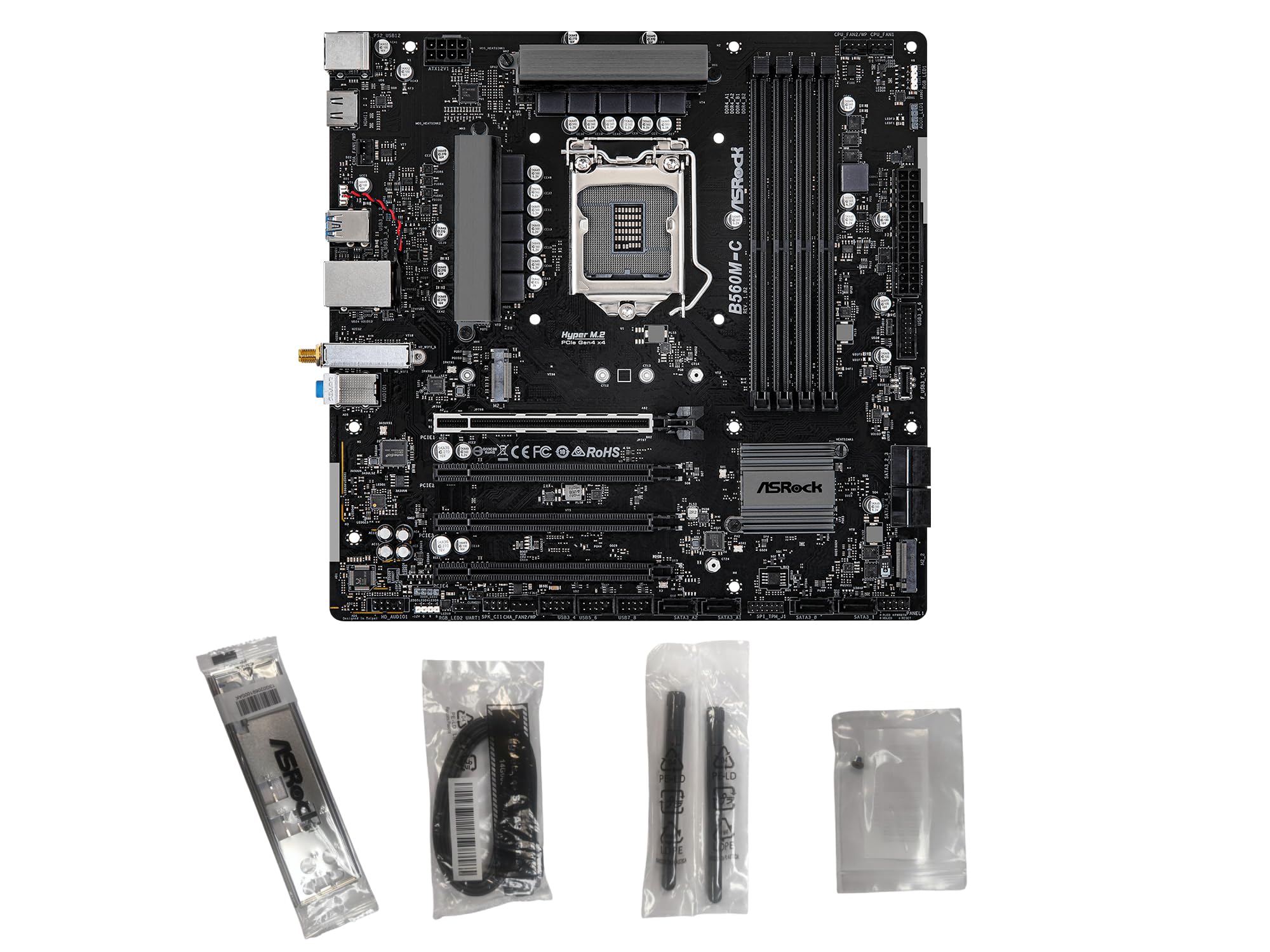 Amazon | ASRock B560M-C Micro-ATX マザーボード、第10世代と第11世代