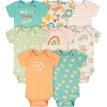 Onesies Brand Baby Girls 8-pack Short Sleeve Mix & Match Bodysuits