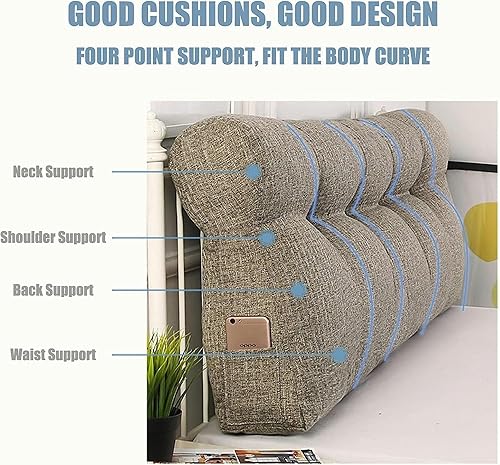 Miniatura 3 de Almohada de cuña triangular Soporte de posicionamiento Cojín de espalda de lectura Respaldo Soporte de posicionamiento Almohada Almohada de Cabecero