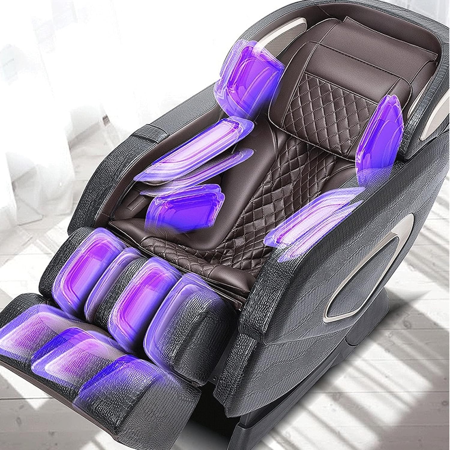 Smart Massage Chair Adult Home Full Automatic Space Luxury Multifunctional Small Automatic Old Man Sofa Full Body 4D Zero Desks and Chairs Apply Father Mother Home Offic