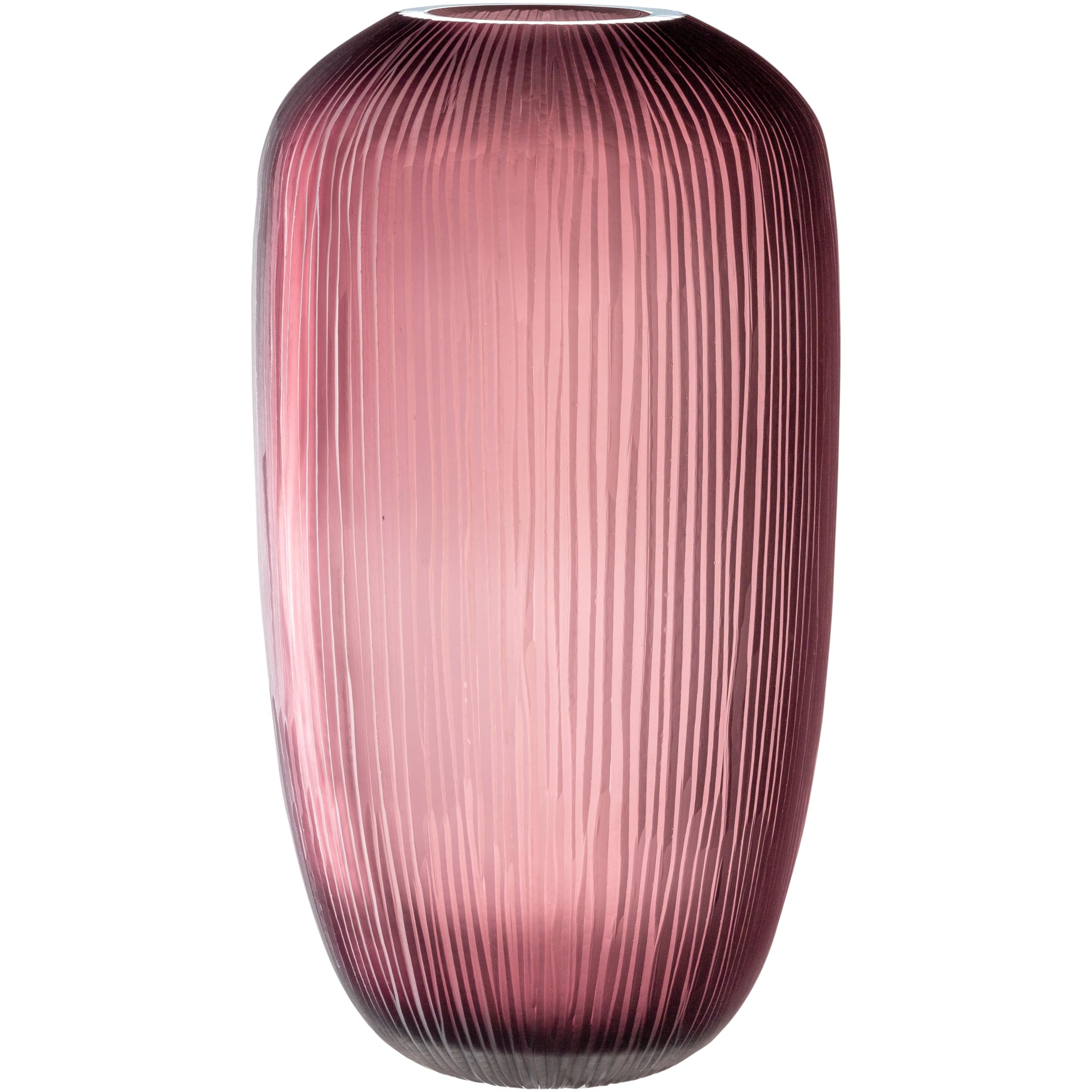Leonardo Bellagio Bodenvase - Farbige Vase aus hochwertigem Glas mit Relief außen - Handarbeit - Höhe 52 cm, Durchmesser 27 cm