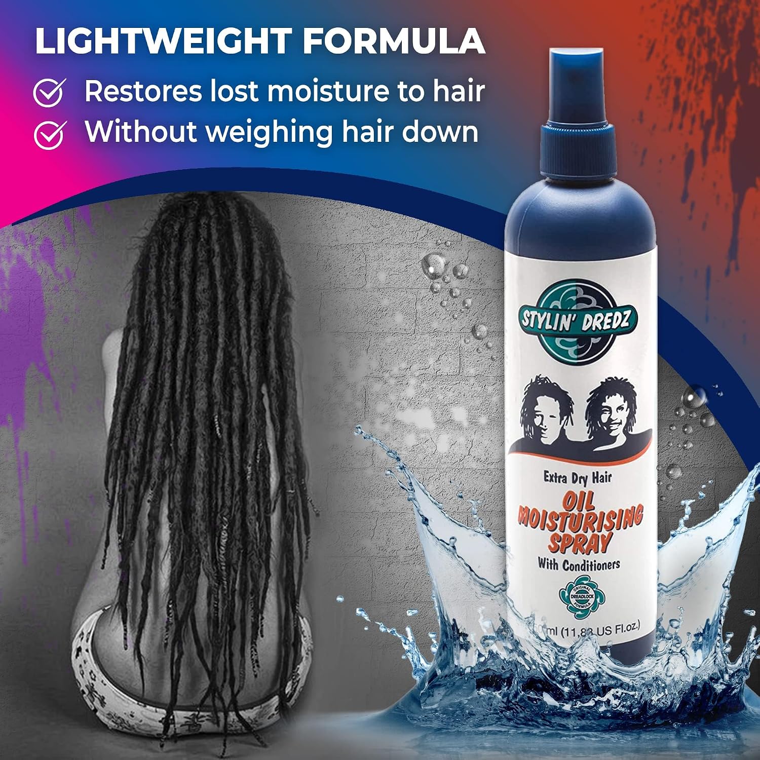 Stylin Dredz Extra Dry Hair Oil Moisturizing Spray with Conditioners | Dreadlock Spray & Braid Moisturizer 350 ml - Pack of 2