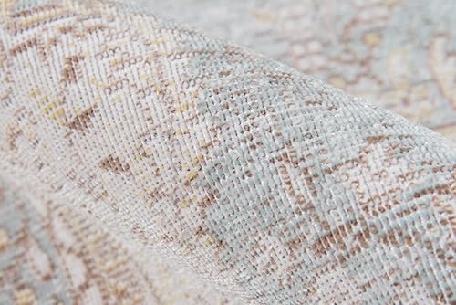 Miniatura 5 de Momeni Rugs Isabella - Alfombra tradicional de tejido plano, 4 x 6 pies, color azul