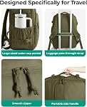BAGSMART Travel Backpack for Women & Men 17.3 inch Laptop, Flight Approved Carry on Backpack with Shoe bag & 2 Packing Cubes