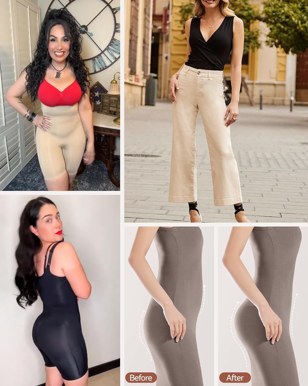 SHAPESHE Open Bust Shapewear Tummy Control Seamless Bodysuit for Women Butt Lifting Body Shaper Fajas Colombianas