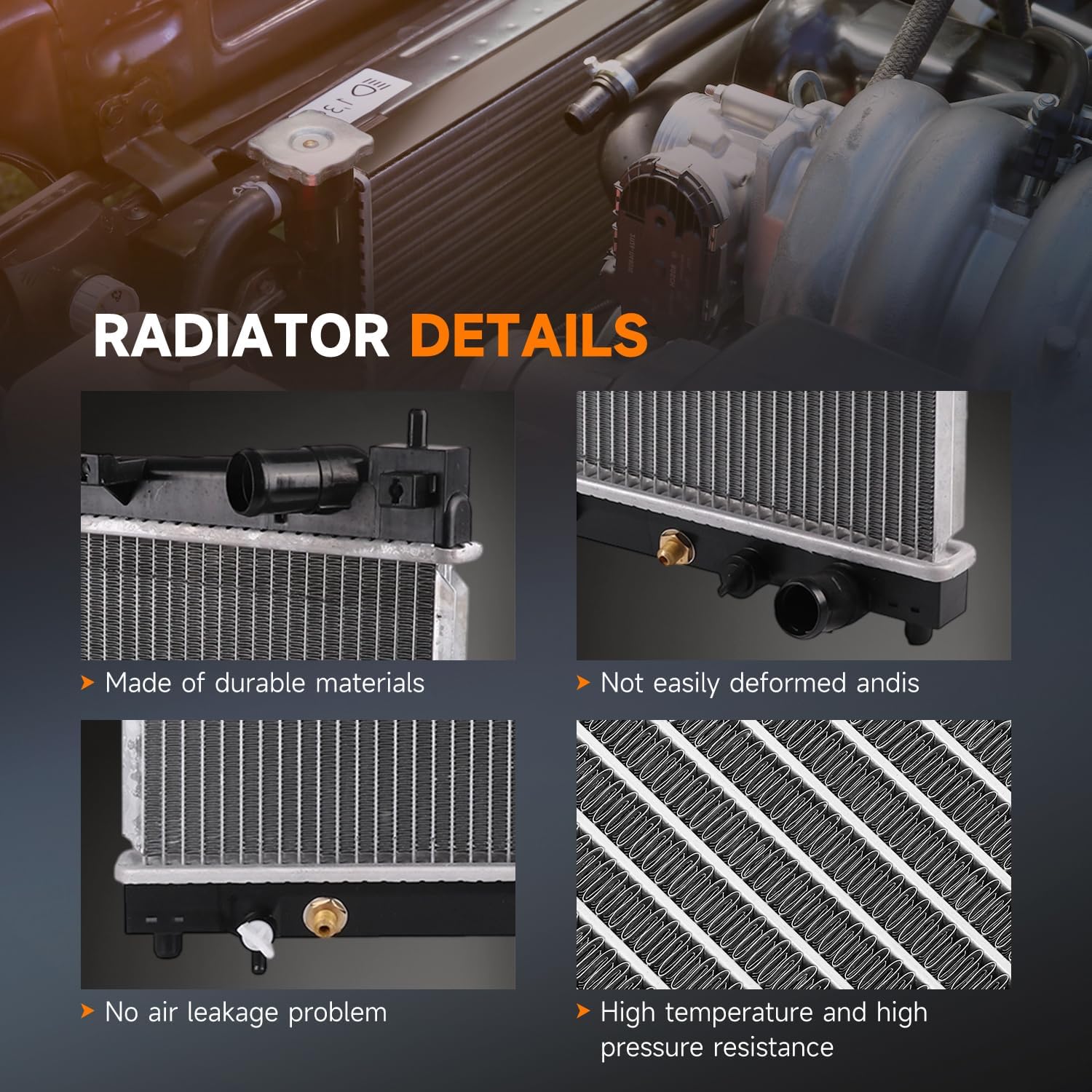 OCPTY 2305 Engine Coolant Radiator Compatible with 2004-2006 for Scion xA 1.5L,2004-2006 for Scion xB 1.5L,2000-2005 for Toyota Echo 1.5L,Replace# 2305,SC3010102, 1640021080 Aluminum Radiators