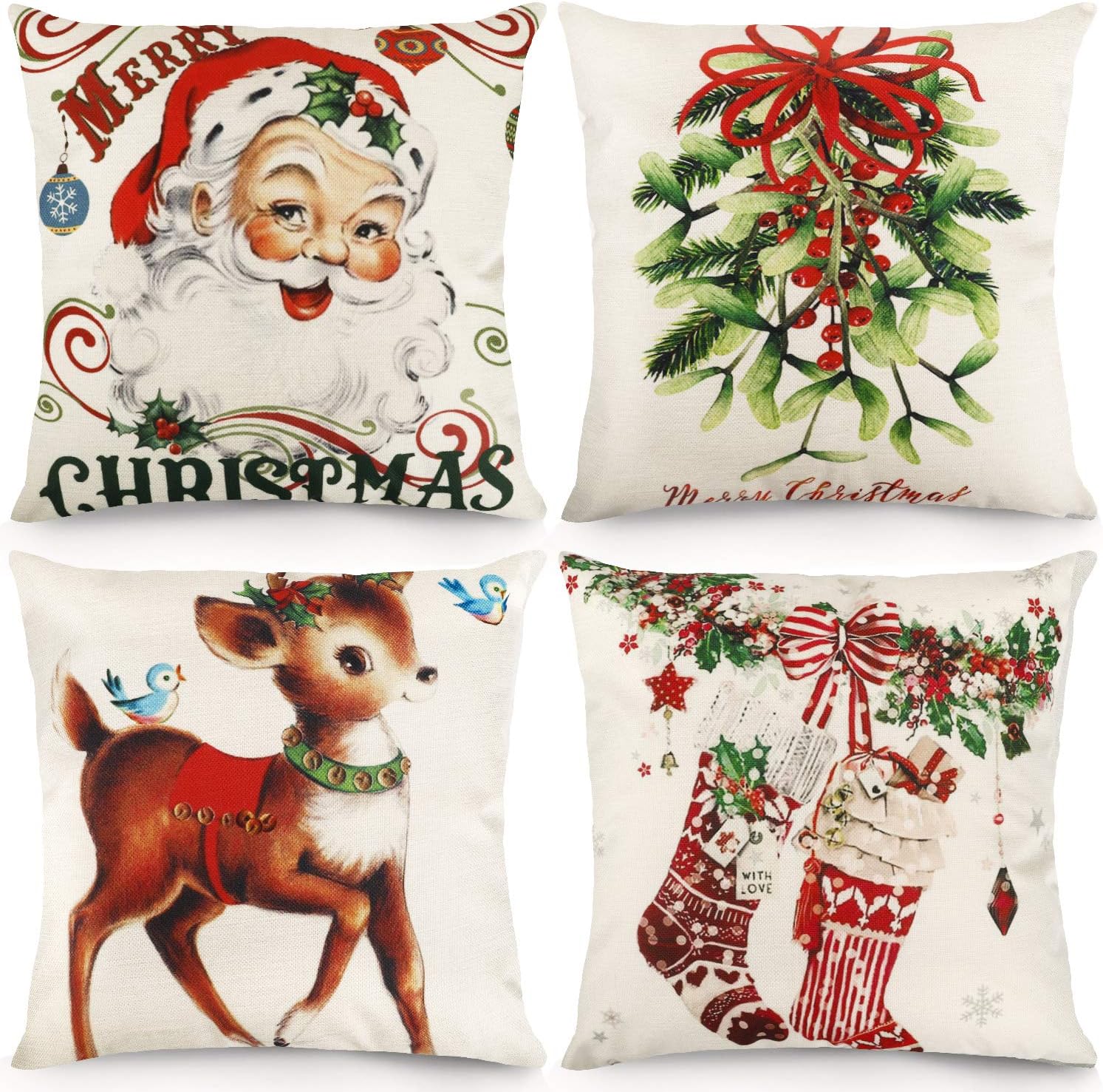 christmas throw pillow set