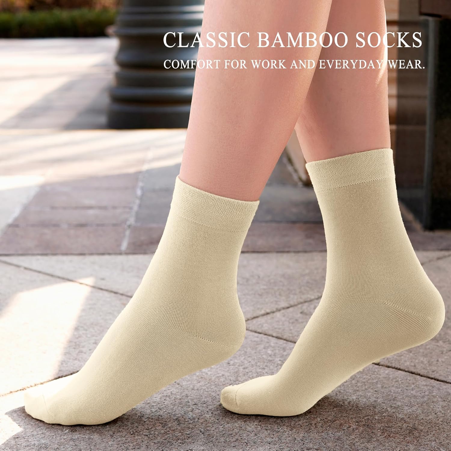 Women Thin Socks Rayon Bamboo Ankle Silky Quarter Anti Odor Casual Summer Socks 6 Pairs - Image 6