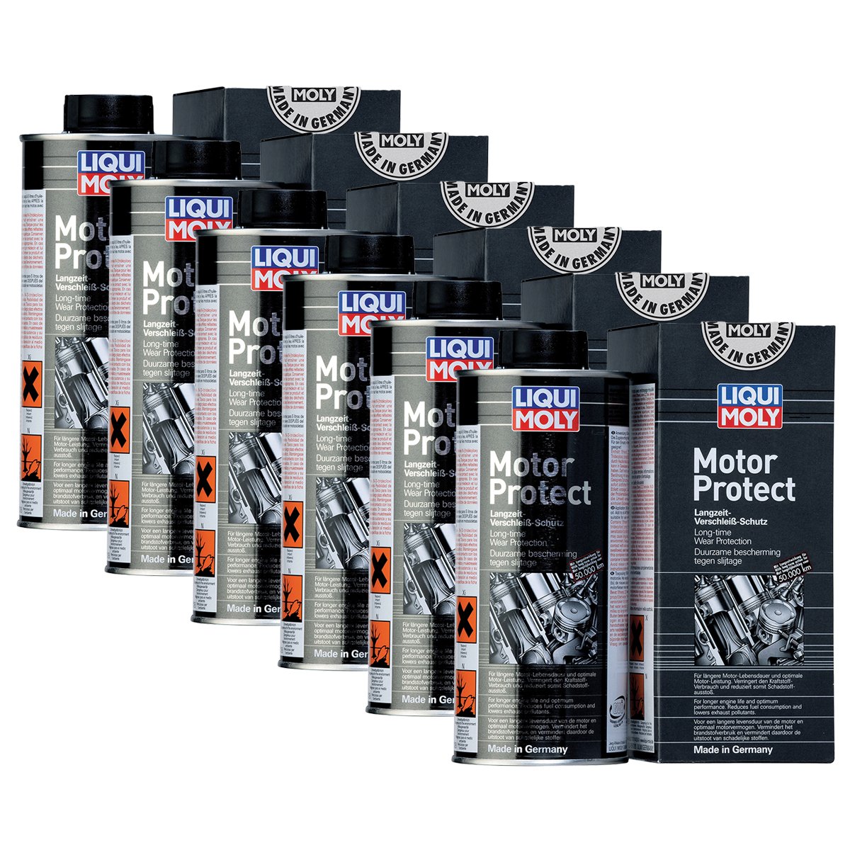 6 x Liqui Moly 1018 Motore Protect Lunga Tempo Motore – 500 ML