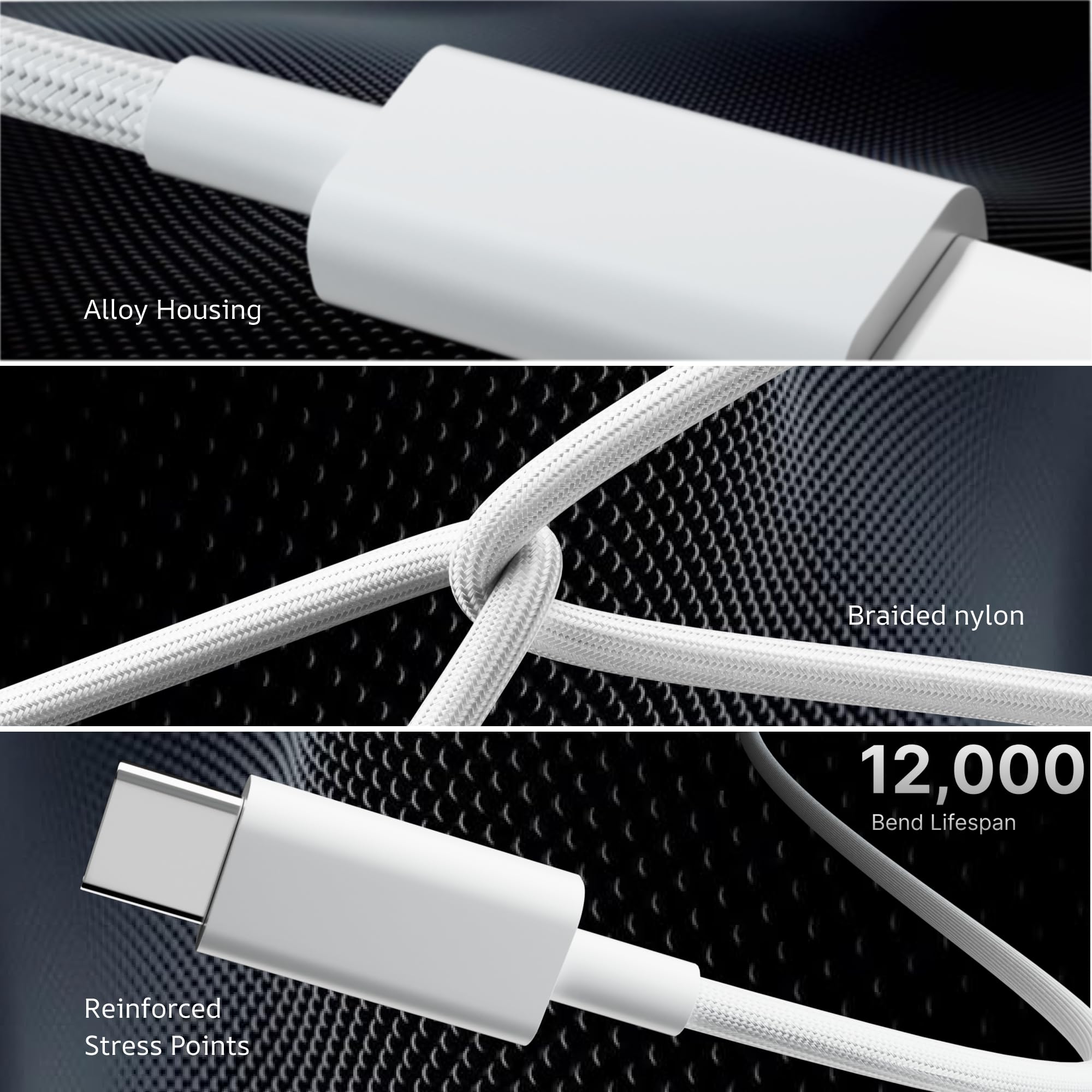 Type C to C 60W Fast Charging Cable for iPhone, MacBook, iPad by HOMEMO — Amazon image 3