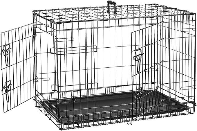 Amazonbasics double door folding metal dog crate Clearance